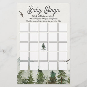 Skogsskogar baby bingo babyduschspel