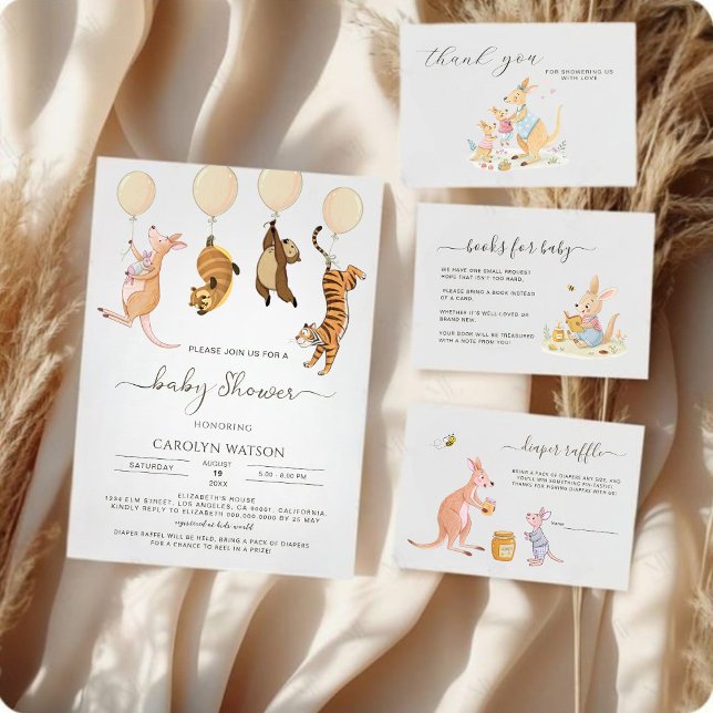 Skogsskogarna Kangaroo Baby Shower Raffle Tilläggskort (Skapare uppladdad)