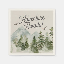 Skogsskogen äventyr väntar på pappersservett