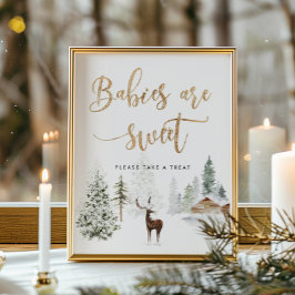 Skogsskogen hjort Spädbarn är söt Poster