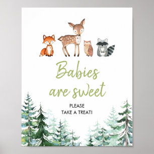 Skogsskogens babyskor Spädbarn är Sweet Poster