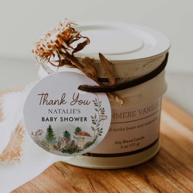 Skogsskogens babyskor Tack Gåvor Etiketter (Skapare uppladdad)