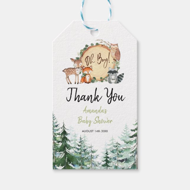 Skogsskogens babyskor, Tack Presentetikett (Framsidan)