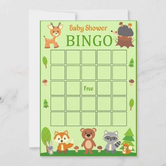 Skogsskogens djurskötare Bingo Card (Framsida)