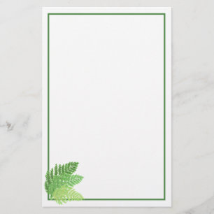 Skogsskogens grönt ferns Forest Ferns lövs Brevpapper