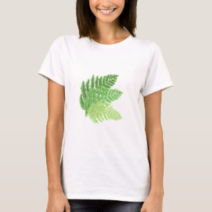 Skogsskogens grönt ferns Forest Ferns lövs Tee Shirt