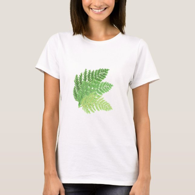 Skogsskogens grönt ferns Forest Ferns lövs Tee Shirt (Framsida)
