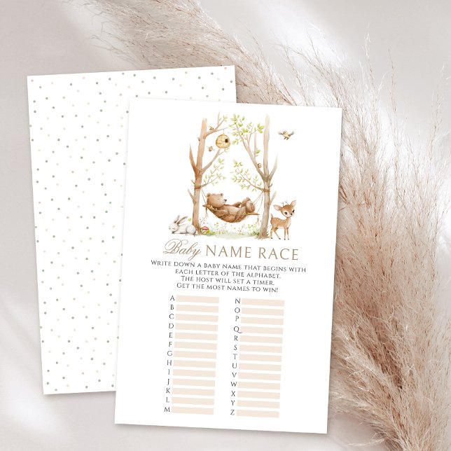 Skogsskogens tema Skogsdjur, babyduschspel (Skapare uppladdad)