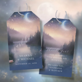 Skogsskogsområdet Fantasy Elegant bröllop Presentetikett