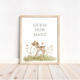 Skogsskölden "Baby Shower" gissar hur många Poster