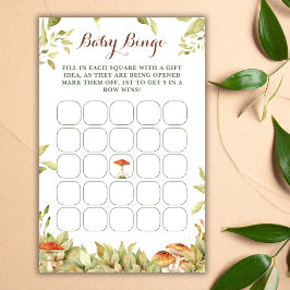Skogsskött babyskor Bingo Game Greenery