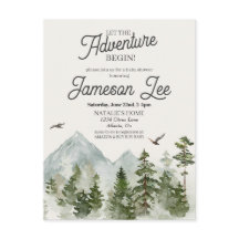 Skogsskugga i inbjudan