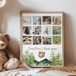 Skogsskuldsår första året Poster fotomilsten