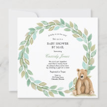 Skogsskuldsår Greenery WandeBaby Shower by Mail