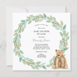 Skogsskuldsår Greenery WandeBaby Shower by Mail Inbjudningar
