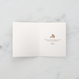 Skogsskuva för björnbabykläder tack kort