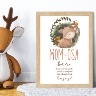 Skogssliapande hjort Baby Shower Mamma-osa Pub Poster