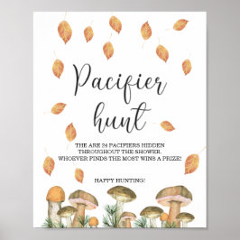 Skogssopp - lugnande jakt baby shower spel poster