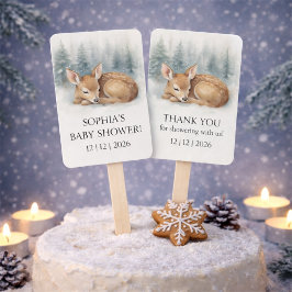 Skogssovande barn hjort vinter baby shower