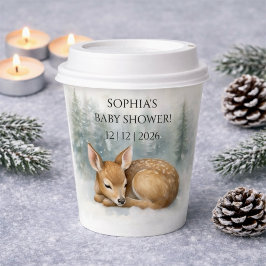 Skogssovande barn hjort vinter baby shower