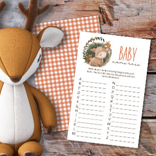 Skogssovande barnvagnsdjur Baby Shower-lek