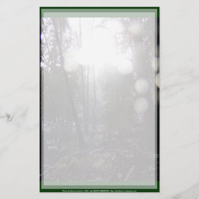 Skogsspåren Sol i Snö #64 Brevpapper (Framsida)