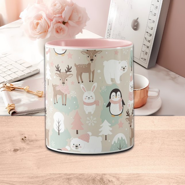 Skogsstämning Skogsdjur Vinter Mugg (Skapare uppladdad)