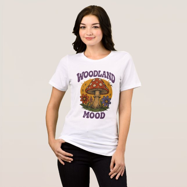 Skogsstämning Vintage Svamp T-Shirt | Cottageco (Framsida Full)