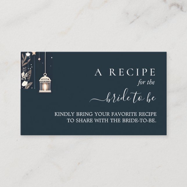 Skogsstjärnor Snö Ljus Vinter Bröllopsdusch Tilläggskort (Framsida)