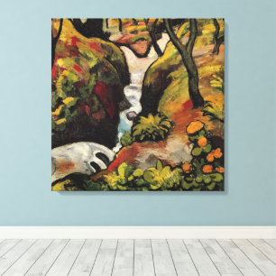 Skogsström av August Macke Vintage expressionism Canvastryck