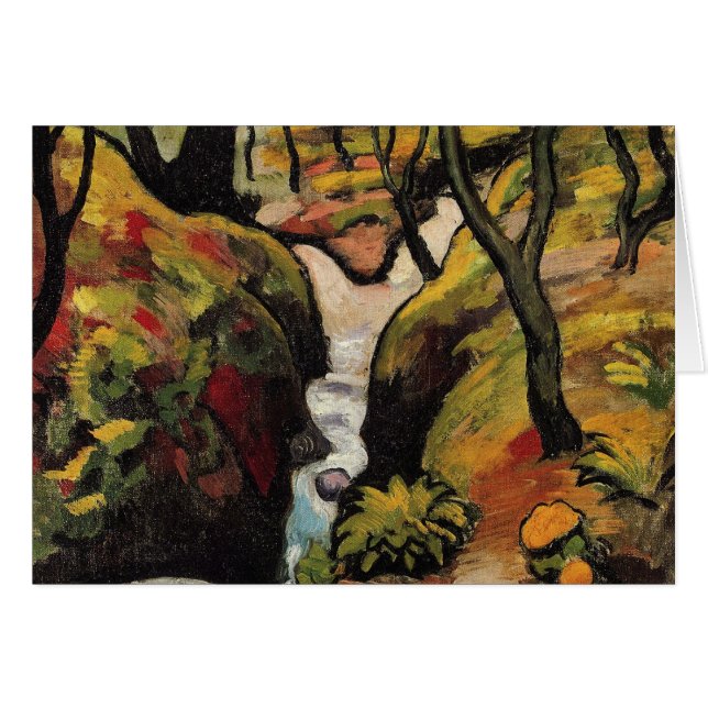 Skogsström av August Macke Vintage Expressionism Hälsningskort (Framsidan Horizontal)