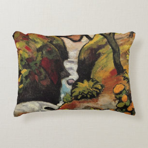 Skogsström av August Macke Vintage expressionism Prydnadskudde
