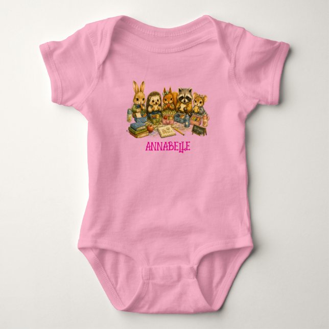 Skogsstudiekompisar Picknick T Shirt (Framsida)