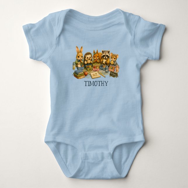 Skogsstudiekompisar Picknick T Shirt (Framsida)
