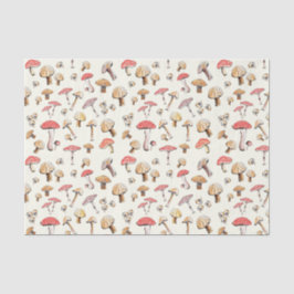 Skogssvampar Hand Drawn Nature Watercolor