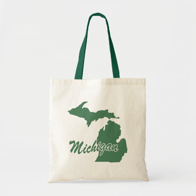 Skogstaten Michigan Tote Bag Grönt Tygkasse (Framsidan)