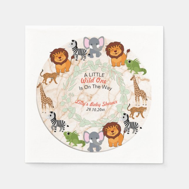 Skogstema: I Vilden Babykläder Napkins Pappersservett (Framsidan)