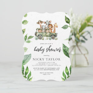 Skogstema Söt Djur Safari Bebisens Första Steg Bab