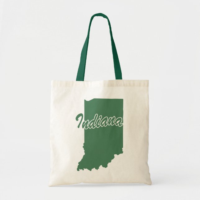 Skogstillståndet i Indiana Shape Tote Bag (Grönt a Tygkasse (Framsidan)