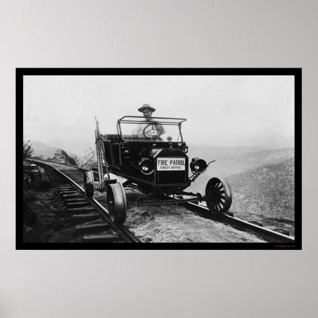 Skogstjänstarbetare i Fordon 1920 Poster (Framsidan)