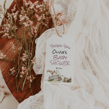 Skogstjej Hjort Ekorre Rosa Bebis Shower