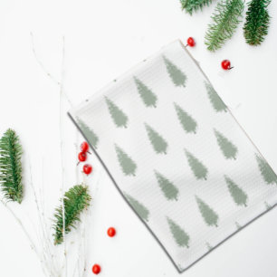 Skogsträd jul kökshandduk