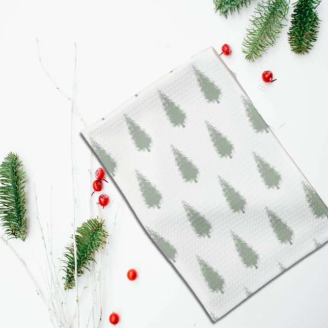 Skogsträd jul kökshandduk (Skapare uppladdad)