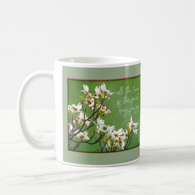 Skogsträd sjunger av glädje Kornell Kaffemugg (Vänster)