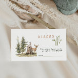 Skogsträdsdjur Babyskor Diaper Raffle Tilläggskort<br><div class="desc">Vi presenterar vårt skogshögar, babydusch, raffelskabinett, perfekt för ett sött och vismiskt firande! Det är underbart för en gender-neutralt-dusch. Den bohemininspirerade utformningen är en ljuv och enkel scen med sitt naturliga landskap grönt träd och klassiska träfåglar. Kortet är lika charmerande som det är tidlöst för att ta emot en liten...</div>