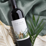 Skogsträtt i Gräs i Bröllop i Rustic Mountain Vinflaska Etikett<br><div class="desc">Rustic Mountain Forest Wood Cabin Theme Collection. - Det är ett elegant-skript vattenfärg Illustration of Berges kabin gräs forest Perfekt for your Land destination bröllop & party. Det är mycket enkelt att anpassa, med dina personuppgifter. Om du behöver någon annan matchande produkt eller anpassning kan du skicka ett vänligt meddelande...</div>