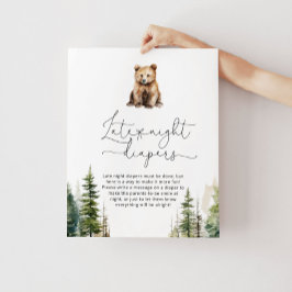 Skogstrumma Försenad dagstidning babydusch Poster