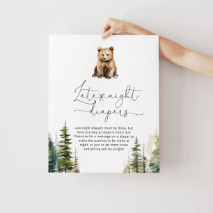 Skogstrumma Försenad dagstidning babydusch Poster