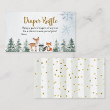 Skogstrumsdjur - babyskor Diaper Raffle