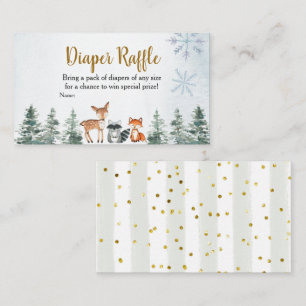 Skogstrumsdjur - babyskor Diaper Raffle Tilläggskort